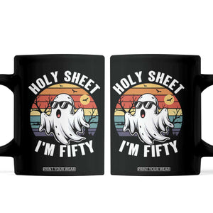 50th Birthday Halloween Ghost Coffee Mug Holy Sheet I'm Fifty