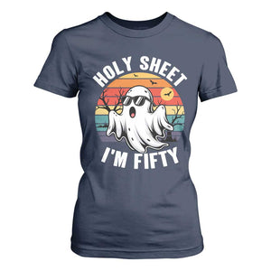 50th Birthday Halloween Ghost T Shirt For Women Holy Sheet I'm Fifty
