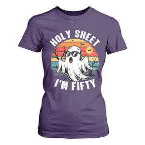 50th Birthday Halloween Ghost T Shirt For Women Holy Sheet I'm Fifty
