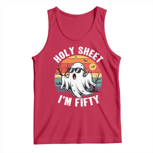 50th Birthday Halloween Ghost Tank Top Holy Sheet I'm Fifty