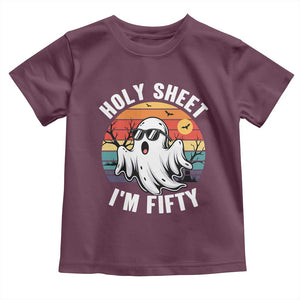 50th Birthday Halloween Ghost Toddler T Shirt Holy Sheet I'm Fifty