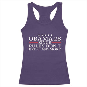 Obama 2028 Since Rules Don't Exist Anymore Racerback Tank Top Funny Political Sarcastic Humor TS14 Purple Print Your Wear