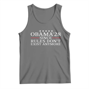 Obama 2028 Since Rules Don't Exist Anymore Tank Top Funny Political Sarcastic Humor TS14 Black Heather Print Your Wear