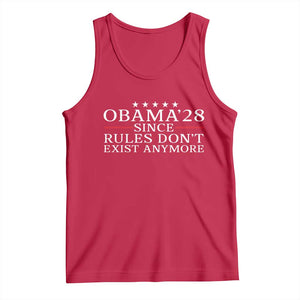 Obama 2028 Since Rules Don't Exist Anymore Tank Top Funny Political Sarcastic Humor TS14 Red Print Your Wear