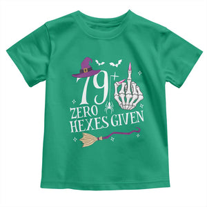 80th Birthday Halloween Toddler T Shirt 79 Plus Middle Finger Zero Hexes Given Gift For Women TS14 Irish Green Print Your Wear