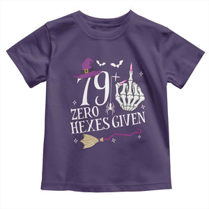 80th Birthday Halloween Toddler T Shirt 79 Plus Middle Finger Zero Hexes Given Gift For Women TS14 Purple Print Your Wear