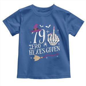 80th Birthday Halloween Toddler T Shirt 79 Plus Middle Finger Zero Hexes Given Gift For Women TS14 Royal Blue Print Your Wear