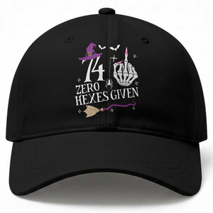 75th Birthday Halloween Baseball Cap 74 Plus Middle Finger Zero Hexes Given Gift For Women TS14 Print Your Wear