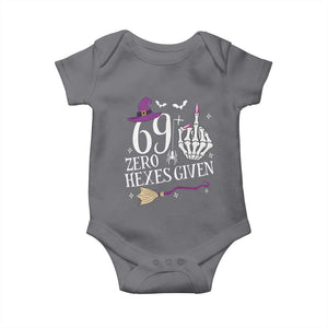 70th Birthday Halloween Baby Onesie 69 Plus Middle Finger Zero Hexes Given Gift For Women TS14 Charcoal Print Your Wear