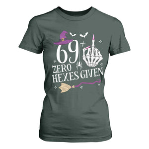 70th Birthday Halloween T Shirt For Women 69 Plus Middle Finger Zero Hexes Given Gift For Women TS14 Dark Forest Green Print Your Wear