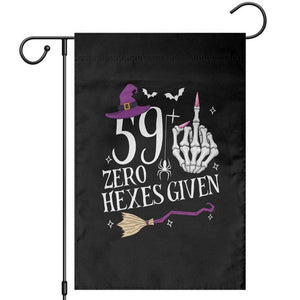 60th Birthday Halloween Garden Flag 59 Plus Middle Finger Zero Hexes Given Gift For Women TS14 Black Print Your Wear