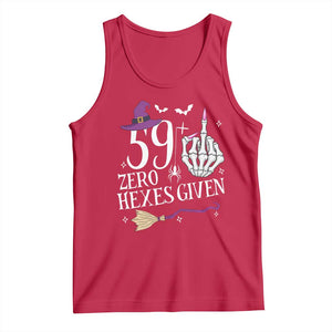 60th Birthday Halloween Tank Top 59 Plus Middle Finger Zero Hexes Given Gift For Women TS14 Red Print Your Wear
