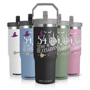 55th Birthday Halloween Flip Straw Tumbler 54 Plus Middle Finger Zero Hexes Given Gift For Women TS14 Print Your Wear