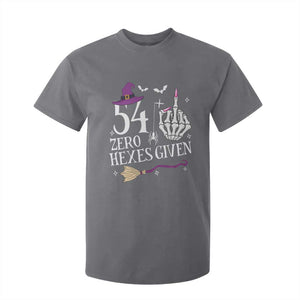 55th Birthday Halloween T Shirt For Kid 54 Plus Middle Finger Zero Hexes Given Gift For Women TS14 Charcoal Print Your Wear