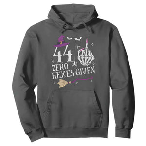 45th Birthday Halloween Hoodie 44 Plus Middle Finger Zero Hexes Given Gift For Women TS14 Dark Heather Print Your Wear