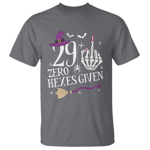 30th Birthday Halloween T Shirt 29 Plus Middle Finger Zero Hexes Given Gift For Women TS14 Charcoal Print Your Wear