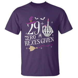 30th Birthday Halloween T Shirt 29 Plus Middle Finger Zero Hexes Given Gift For Women TS14 Purple Print Your Wear