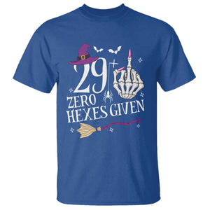30th Birthday Halloween T Shirt 29 Plus Middle Finger Zero Hexes Given Gift For Women TS14 Royal Blue Print Your Wear