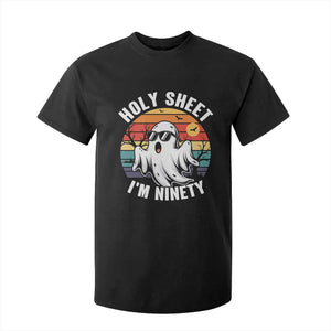 90th Birthday Halloween Ghost T Shirt For Kid Holy Sheet I'm Ninety