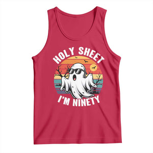 90th Birthday Halloween Ghost Tank Top Holy Sheet I'm Ninety