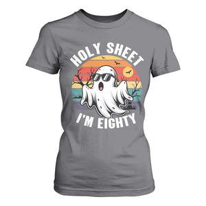 80th Birthday Halloween Ghost T Shirt For Women Holy Sheet I'm Eighty