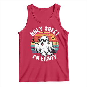 80th Birthday Halloween Ghost Tank Top Holy Sheet I'm Eighty