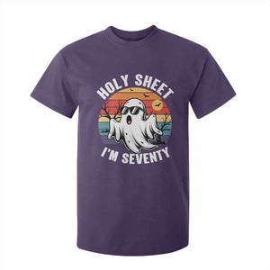 70th Birthday Halloween Ghost T Shirt For Kid Holy Sheet I'm Seventy