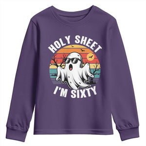 60th Birthday Halloween Ghost Youth Sweatshirt Holy Sheet I'm Sixty