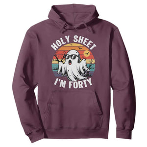 40th Birthday Halloween Ghost Hoodie Holy Sheet I'm Forty