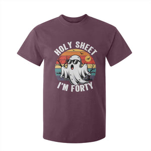 40th Birthday Halloween Ghost T Shirt For Kid Holy Sheet I'm Forty