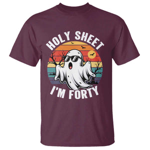 40th Birthday Halloween Ghost T Shirt Holy Sheet I'm Forty