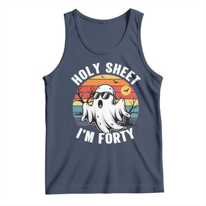 40th Birthday Halloween Ghost Tank Top Holy Sheet I'm Forty