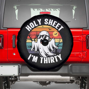 30th Birthday Halloween Ghost Spare Tire Cover Holy Sheet I'm Thirty TS14 Black Print Your Wear