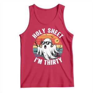 30th Birthday Halloween Ghost Tank Top Holy Sheet I'm Thirty