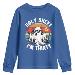 30th Birthday Halloween Ghost Youth Sweatshirt Holy Sheet I'm Thirty