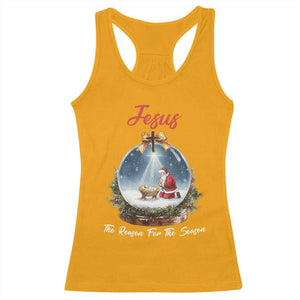 Jesus Santa Christmas Racerback Tank Top The Reason For The Season TS14 Gold Print Your Wear