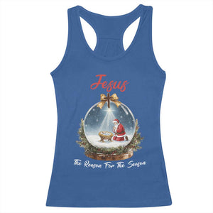 Jesus Santa Christmas Racerback Tank Top The Reason For The Season TS14 Royal Blue Print Your Wear