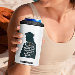 Christian Jesus 4 in 1 Can Cooler Tumbler Cross Bible Verse Inspirational Isalah 9:6 TS14 Print Your Wear
