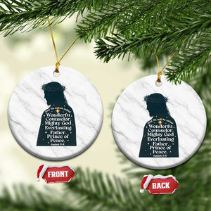 Christian Jesus Ceramic Ornament Cross Bible Verse Inspirational Isalah 9:6 TS14 1pc White Marble Print Your Wear