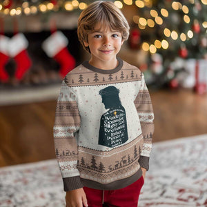 Christian Jesus Ugly Christmas Sweater Cross Bible Verse Inspirational Isalah 9:6 TS14 Mocha Mousse Print Your Wear