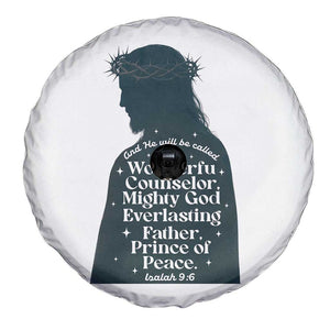 Christian Jesus Spare Tire Cover Cross Bible Verse Inspirational Isalah 9:6 TS14 Print Your Wear