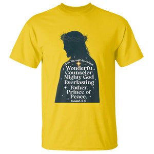 Christian Jesus T Shirt Cross Bible Verse Inspirational Isalah 9:6 TS14 Daisy Print Your Wear