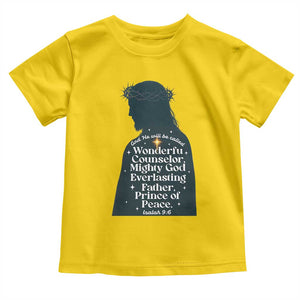 Christian Jesus Toddler T Shirt Cross Bible Verse Inspirational Isalah 9:6 TS14 Daisy Print Your Wear