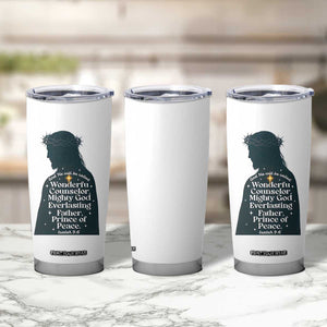 Christian Jesus Tumbler Cup Cross Bible Verse Inspirational Isalah 9:6 TS14 Print Your Wear