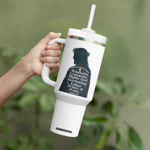 Christian Jesus Tumbler With Handle Cross Bible Verse Inspirational Isalah 9:6 TS14 Print Your Wear