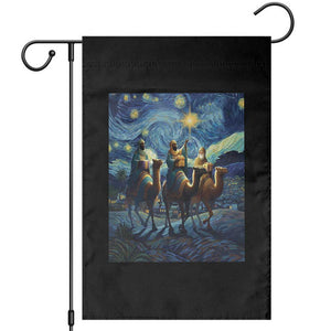 Three Kings Garden Flag Nativity Scene Starry Night Christian Christmas TS14 Black Print Your Wear