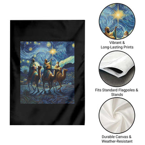 Three Kings Garden Flag Nativity Scene Starry Night Christian Christmas TS14 Print Your Wear