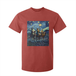 Three Kings T Shirt For Kid Nativity Scene Starry Night Christian Christmas TS14 Red Print Your Wear