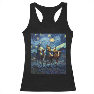 Three Kings Racerback Tank Top Nativity Scene Starry Night Christian Christmas TS14 Black Print Your Wear