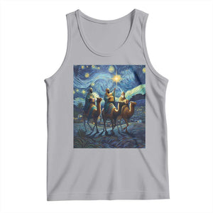 Three Kings Tank Top Nativity Scene Starry Night Christian Christmas TS14 Athletic Heather Print Your Wear